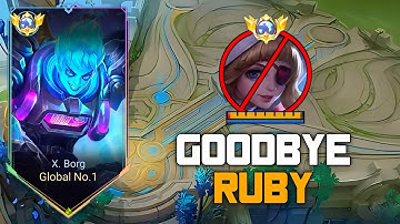 GOODBYE TOP GLOBAL RUBY!!☠️ THIS X BORGPHOBIA IS THE BEST COUNTER RUBY