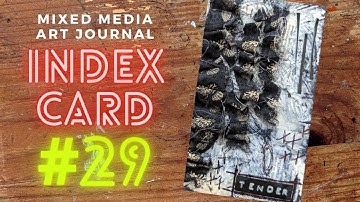 Mixed Media Art Journaling on Index Card 29 | #flightyrambler #mixedmedia #artjournal