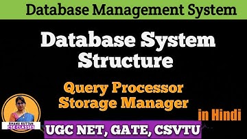 L1.8 Database System Structure | DBMS Structure: Query Processor, Storage Manager, DBMS Users