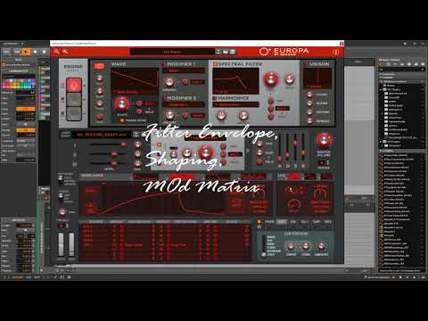 Europa VST in Bitwig Patch From Scratch No talking!  And a few effects.