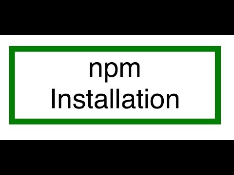 Installing npm (node package manager)