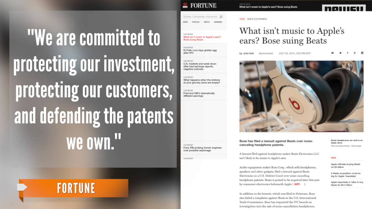 Bose Suing Beats Over Noise-Canceling Headphones Patent