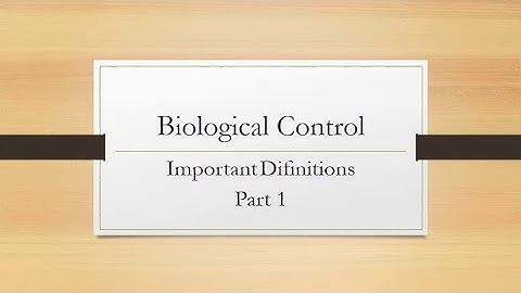 lecture 1 in biological control part 1