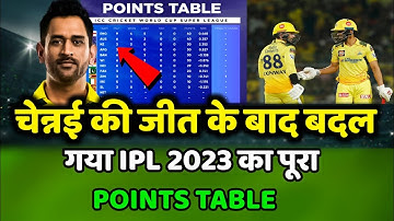 Ipl 2023 Today Points Table | CSK vs KKR After Match Points Table | Ipl 2023 Points Table