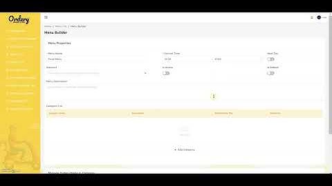 2. How To Create A Menu – Ordery Table Service App - Quick Guide