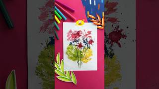 Цветочная композиция из осенних листьев🍁 #аппликация #творчество #искусство #art #рукоделие
