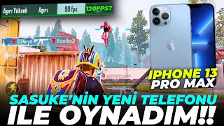 İPHONE 13 PRO MAX İLE 90FPS  OYNADIM!! SASUKENİN YENİ TELEFONU!! | PUBG Mobile