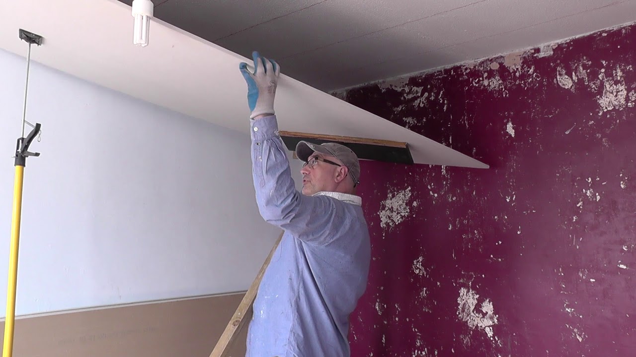 Diy Boarding Over An Artex Ceiling Overboarding A Ceiling Youtube