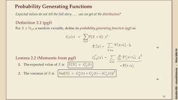 Algorithms of Bioinformatics (Winter 2025-26) 2-6 Probability generating functions