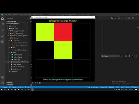 TIC TAC TOE programmed in Python for the MLH: Local Hack Day 2021