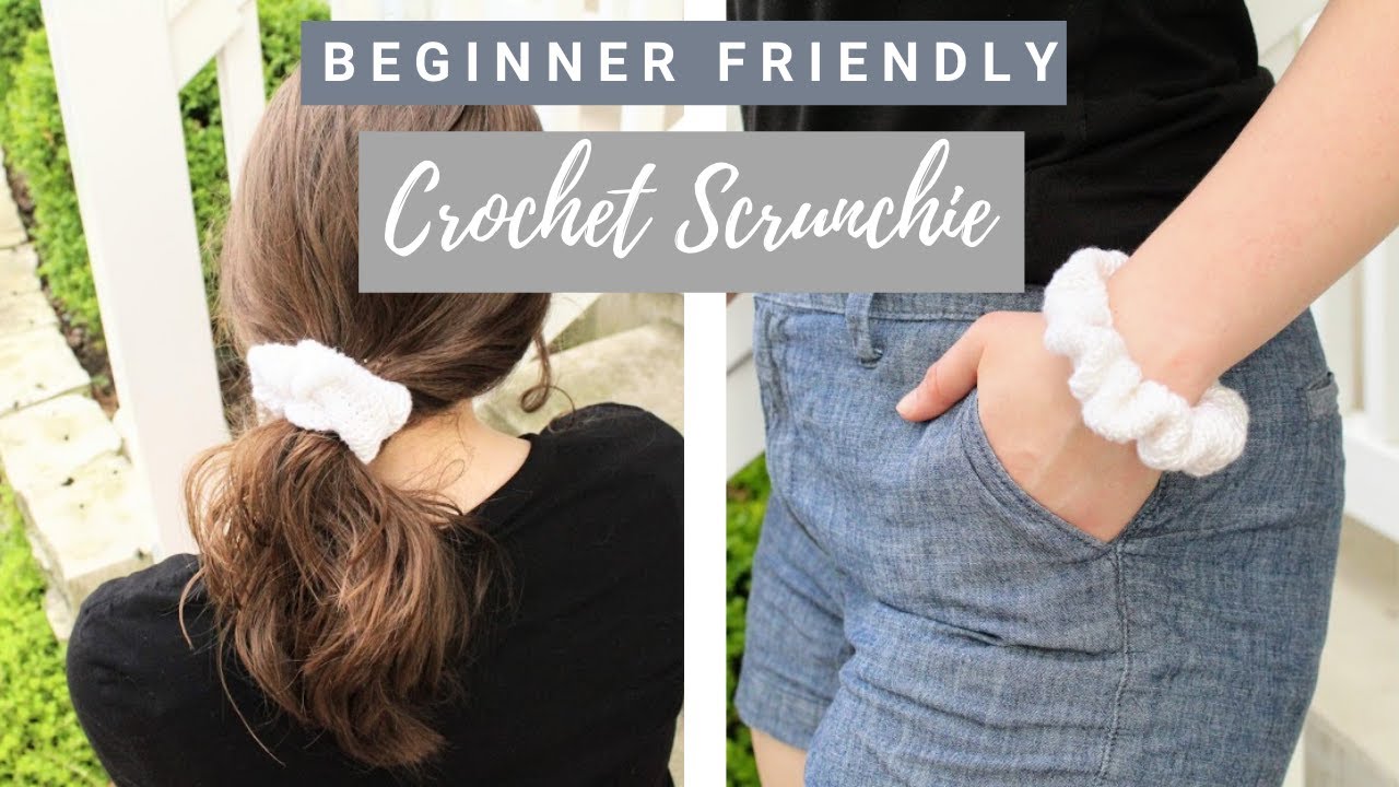 BEGINNER CROCHET SCRUNCHIE | Easy Crochet Tutorial - YouTube