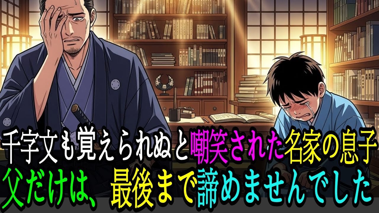 千字文も覚えられぬと嘲笑された名家の息子父だけは、最後まで諦めませんでした 心語物語｜心に響く感動と人情の昔話