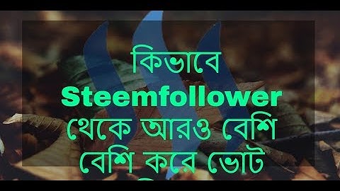 Get mor vote from steemfollower New trick free