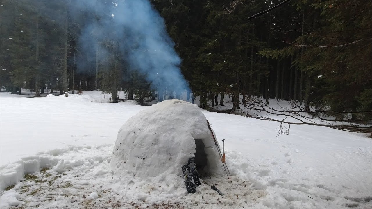 Ogrevan snežni bivak - preživetje v divjini - preživetje v naravi