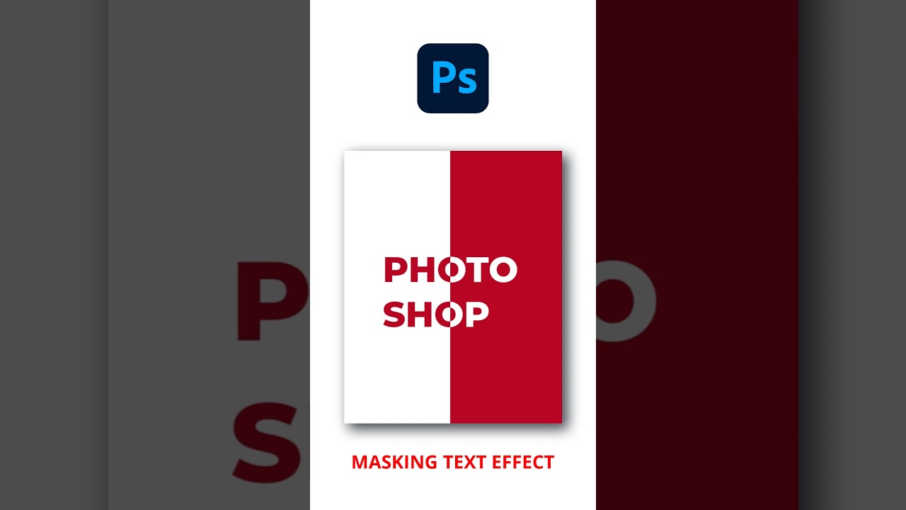 🔥 Photoshop Masking Text Effect Tutorial – Easy Clipping & Layer Mask Guide!