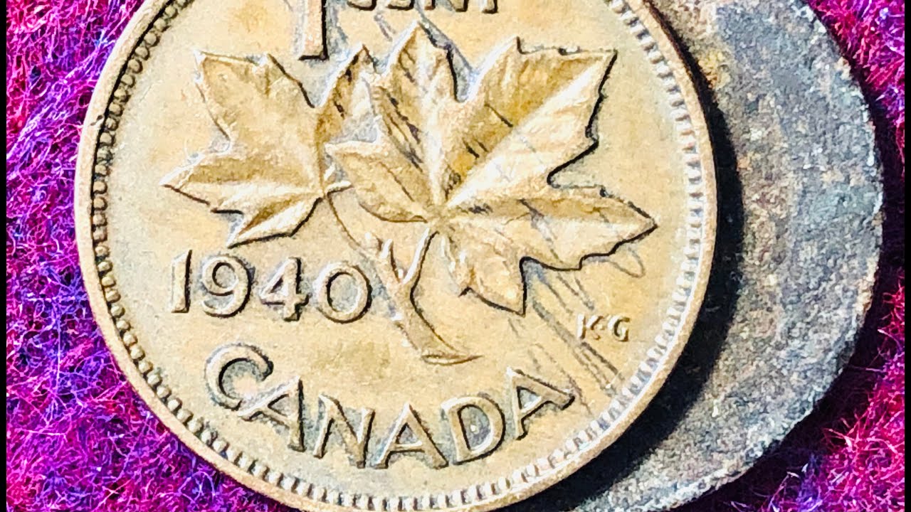 1940 Canada One Cent Coin - YouTube