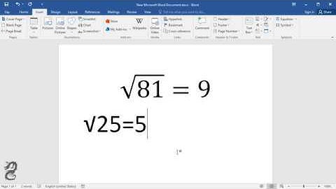How to Type Numbers With the Square Root Symbol in Word