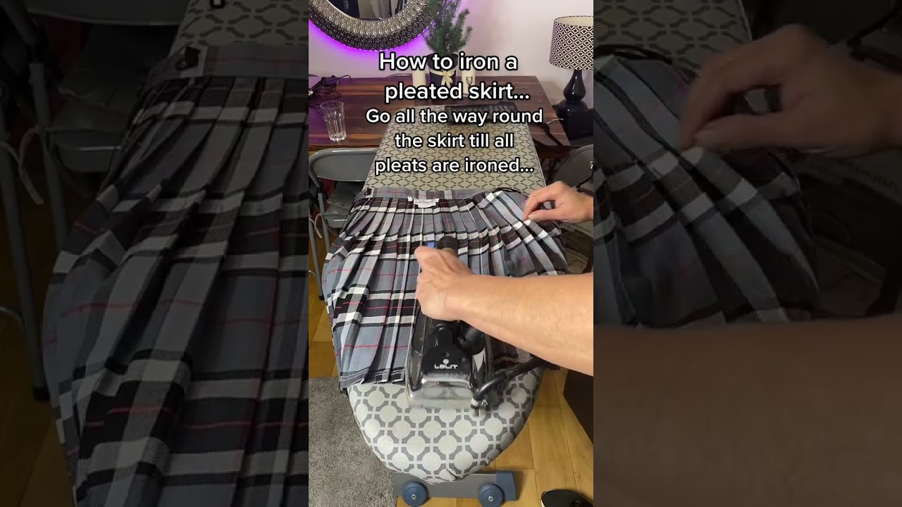 How to iron a pleated skirt - YouTube