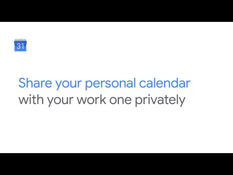 Video Share your personal Google calendar with your work... - youtube