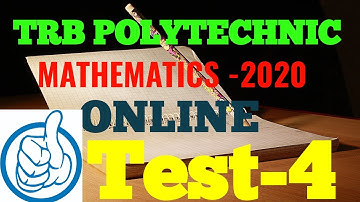 Online Test-4/TRB POLYTECHNIC MATHEMATICS 2020/ALGEBRA and COMPLEX ANALYSIS