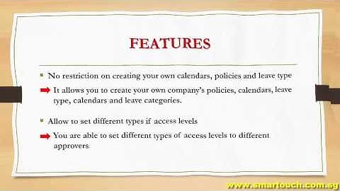 Time Management System Link with E-Leave Management System : Features