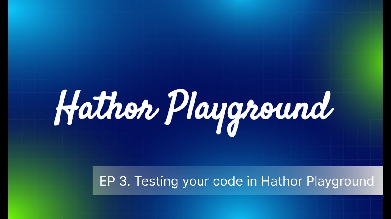 Hathor Playground | Testing your code in browser - YouTube