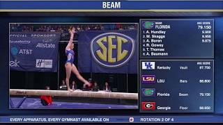 Rachel Gowey Florida - Beam - Sec Championships 2019