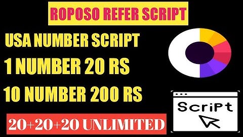 ROPOSO APP REFER BYPASS SCRIPT | 20+20+20 UNLIMITED | USA NUMBER SCRIPT | 2021 FULLY BYPASS TRICK |