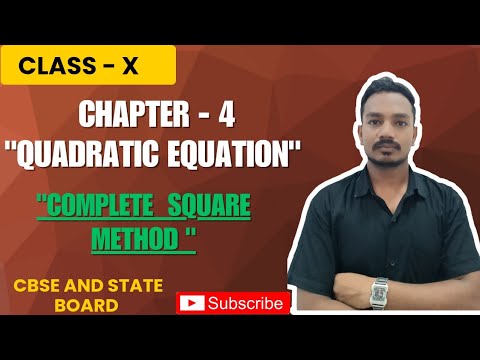Class 10 !! Maths !! Solve Quadratic Equation by Complete square method ...