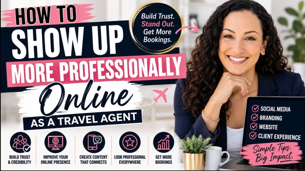 How to Show Up More Professionally Online as a Travel Agent- LIVE REPLAY