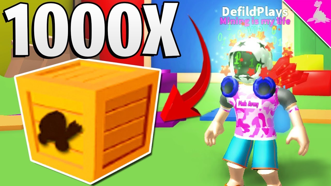 Roblox Mining Simulator Opening 1000 Omega Crates Insane Legendaries Youtube - new getting every mythical hat and pet in the game in roblox mining simulator extremely crazy youtube