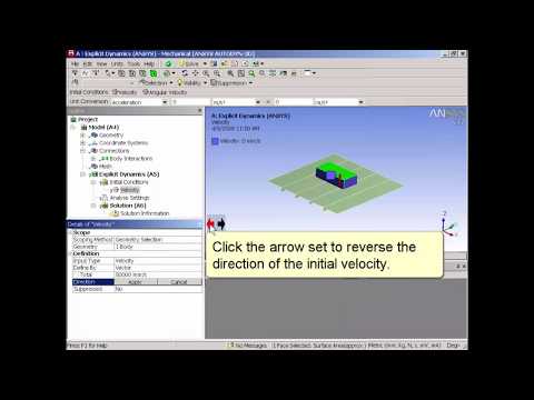 Demonstrates a Basic Explicit Dynamics Analysis | ANSYS MECHANICAL for Beginner