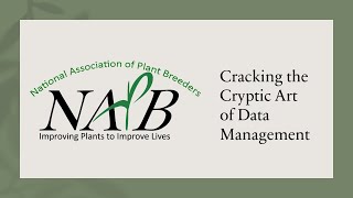 Cracking the Cryptic Art of Data Management, an NAPB Webinar