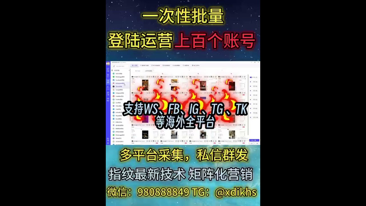 #Facebook #WhatsApp #矩阵营销 一套系统全部搞定