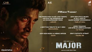 MAJOR TRAILER  /  Adivi Sesh  / Sobhita /  Saiee Manjrekar/  Prakash Raj / Mahesh Babu
