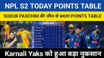 NPL S2 Points Table | NPL S2 Points Table Today | SPR vs KNY After Match Points Table NPL 2 ?