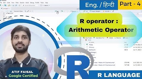 Arithmetic Operator in R language | R Tutorial for beginners | R programming