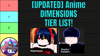 [UPDATED] The ULTIMATE Anime Dimensions TIER LIST!