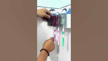 Phòng Tắm Gọn Gàng Hơn Với Kệ Đựng Bàn Chải Thông Minh Nhả Kem Tự Động!