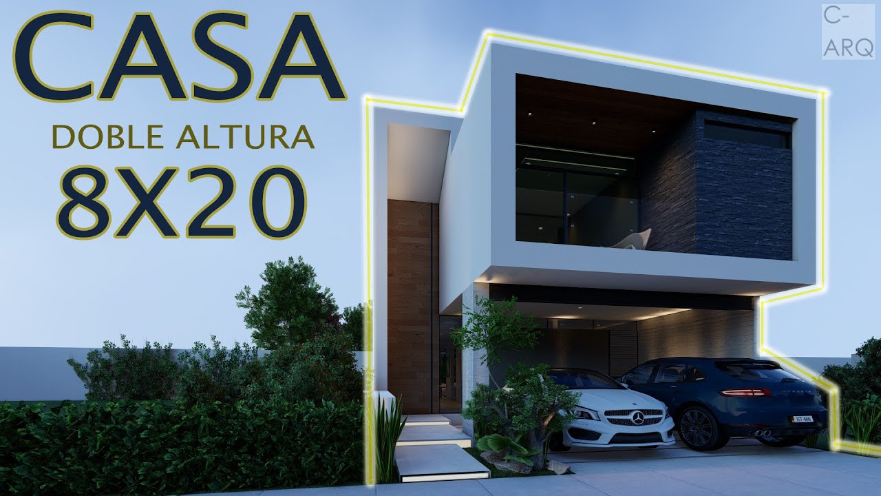 🔴🏡ESPECTACULAR CASA MODERNA EN 8x20 CON DOBLE ALTURA Y ESPACIO ABIERTO | 3 RECÁMARAS Y SALA DE T.V.