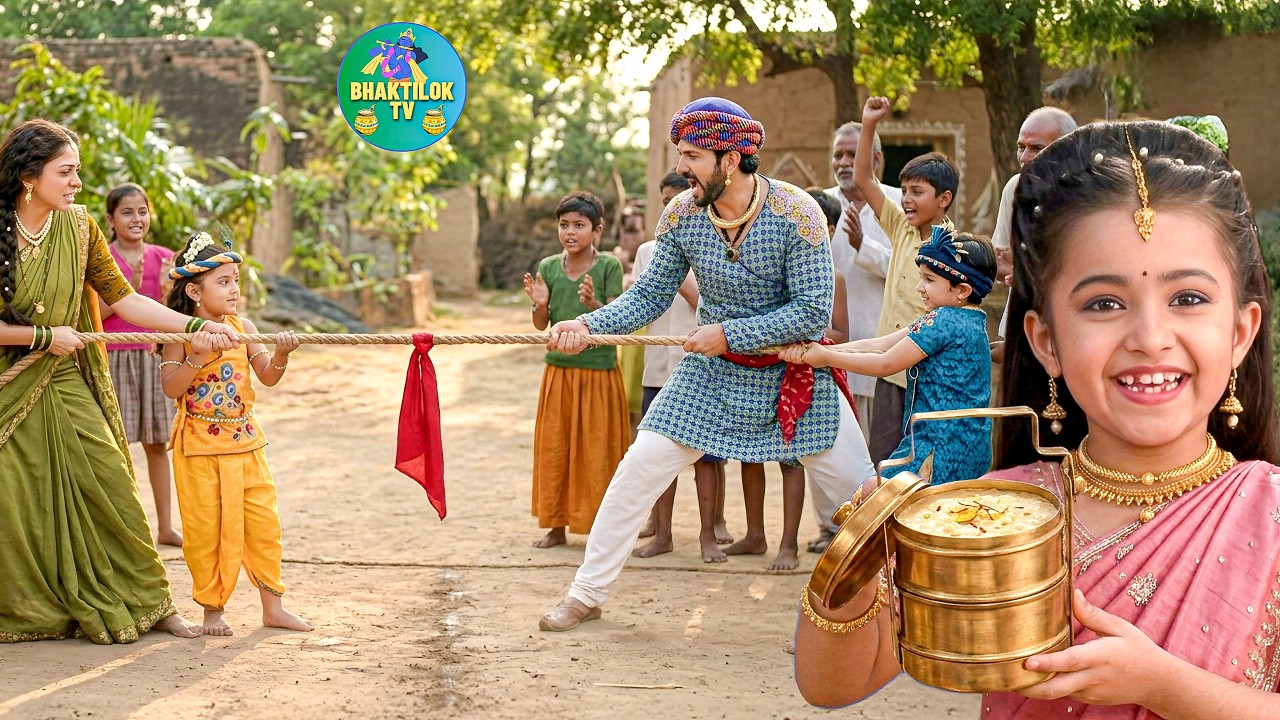 राधा की लाई स्वादिष्ट खीर के लिए नंद भवन में हुई रस्सी प्रतियोगिता || Yashomati Maiya Ke Nandlala