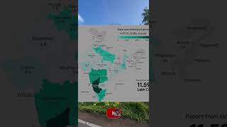 State-wise Software Export in india #india #banglore #viralshorts screenshot 4