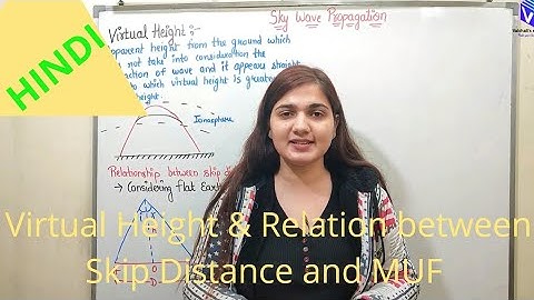 Sky Wave Propagation 3 | Virtual Height | Relation Between Skip Distance and MUF I Antenna I Hindi
