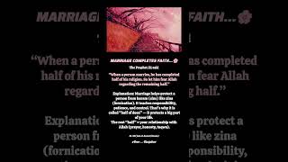 Marriage Completes Half Your Faith? 😳💍🩷 #islam