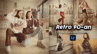 Tutorial Lightroom Filter Retro 90-an / Old Style Presets | Free 2 Presets