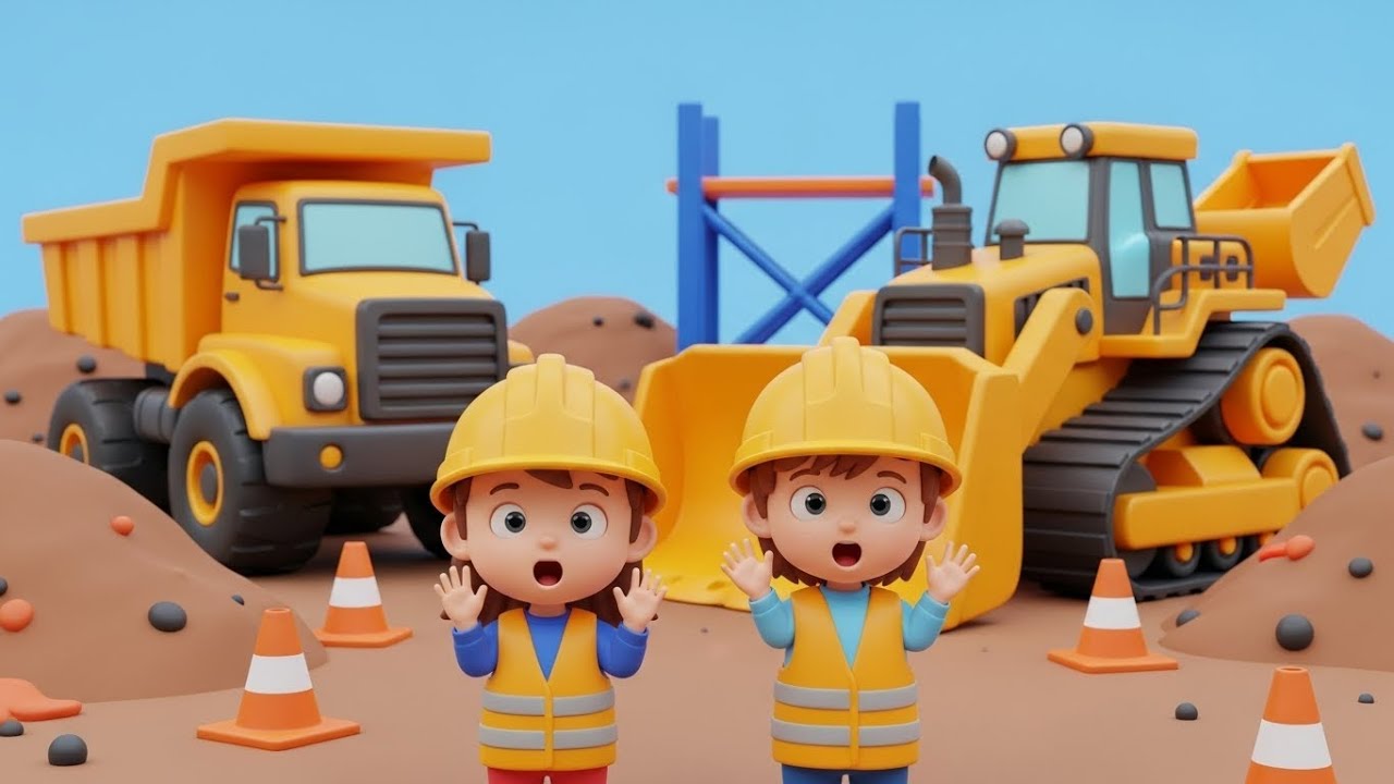 Big Construction Trucks ABC Song for Kids | Alphabet Song, Baby Songs & Nursery Rhymes 🚧🚛🎶