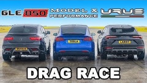 Lamborghini Urus v Brabus 850 v Model X Performance DRAG RACE