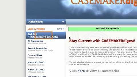 Stay Current With CasemakerDigest