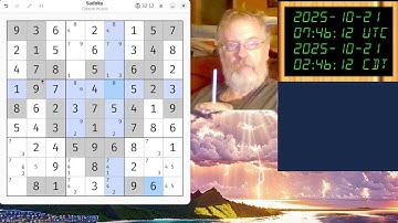 Sudoku on LInux (Pop! OS) - Daily Puzzle From BlueSky.social