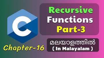 User-Defined Functions - Part-3 | Recursive Functions | Basics Of C Programming - 16 | C Tutorials